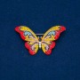 Discount! Butterfly Brooch with Multicolored Crystals, Gold-tone Metal 35x58mm +
