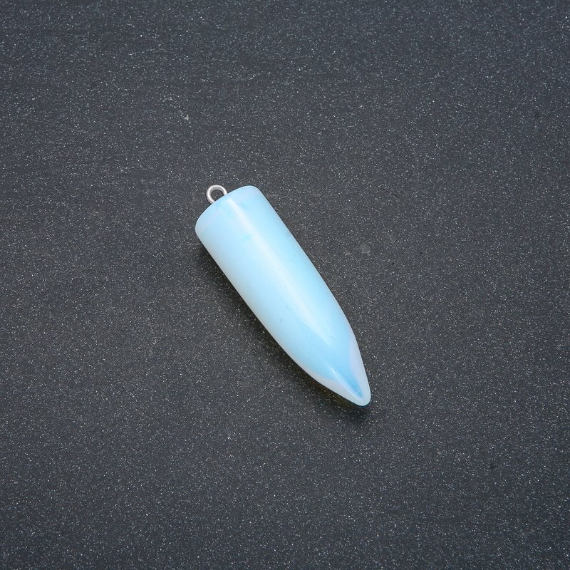 Opalite ball pendant 'Moonstone' (synthetic) 13x40x45 mm (+/-)
