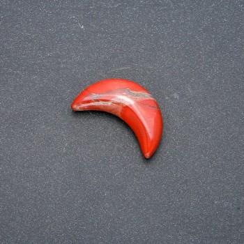 Crescent Moon of Red Jasper Stone 12x30x8 mm (+/-) without hole