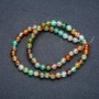 Beads of Brazilian Agate on Thread, Smooth Bead, 6 mm Diameter, 38 cm Length