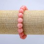 Bracelet with synthetic tourmaline beads on elastic, smooth beads, 10 mm diameter, 18 cm length