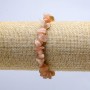 Pink Selenite Chip Bracelet on Elastic, 10mm Bead Diameter, 18 cm Length