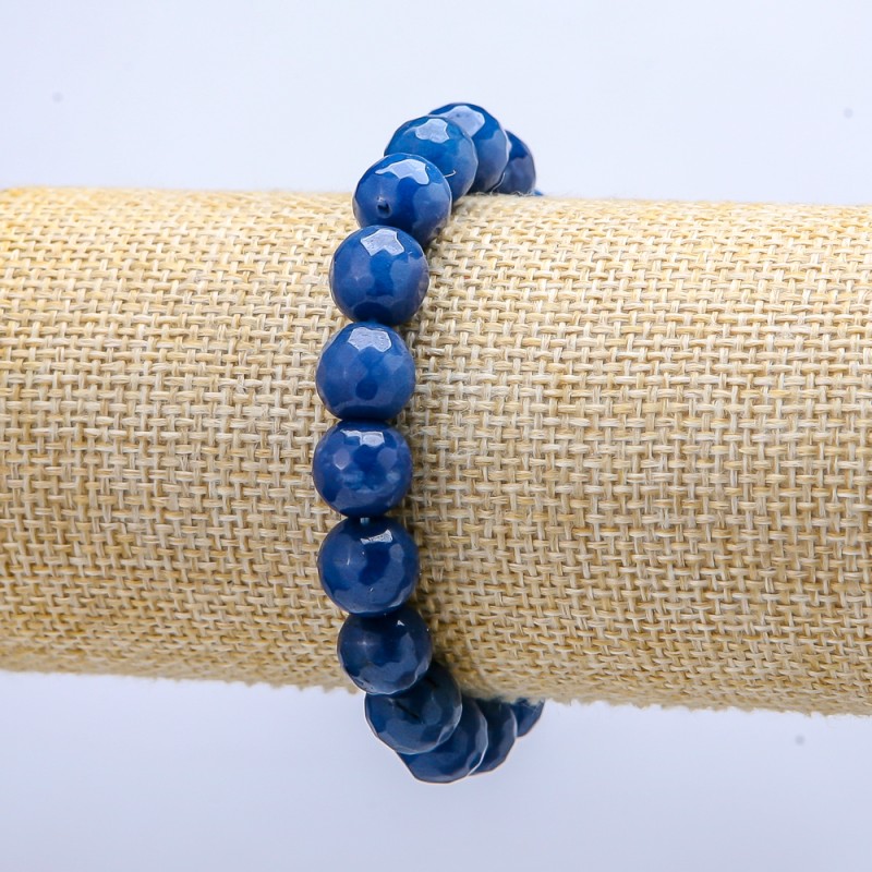Elastic Apatite Bracelet (name) with Faceted Bead, diameter 10 mm (+-), length 18 cm (+)