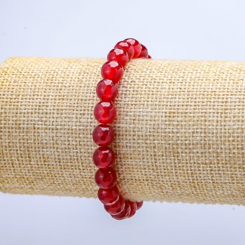 Elastic Tourmaline Bracelet (named) Faceted Bead, 8 mm diameter, length 18 cm+