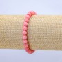 Elastic bracelet with smooth tourmaline beads, 6 mm diameter, 18 cm length