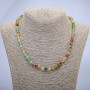 Beaded Necklace of Brazilian Agate, Smooth Beads, 6mm Diameter, Length 45 cm+