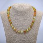 Brazilian Agate Necklace - Smooth Bead, 10mm diameter, 45cm+ length
