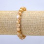 Beige natural mother-of-pearl elastic bracelet