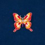 Discount! Butterflies Brooch in Gold-Tone Metal and Enamel 36×36mm +