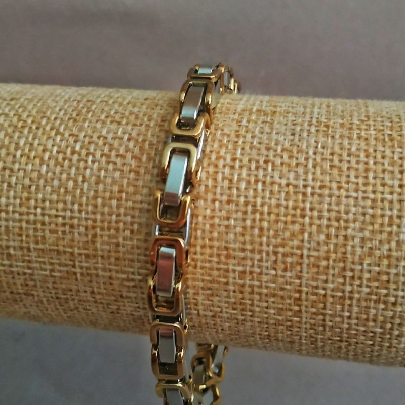 Bracelet Xuping 18K Gold Plating and Rhodium, length 20 cm, thickness 6.6 mm +