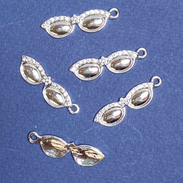 Discount! Jewelry Findings Pendant 'Glasses' for Jewelry 32×9 mm, pack of 5