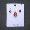 Discount! Xuping Earrings and Pendant Set 'Red Hearts' 18K Gold Plating with Red Hearts 7x10mm 18x12mm
