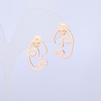 Xuping Earrings 18K Gold Plating - Face 20x13mm