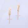 Xuping Earrings 18K Gold Plating Cross with White Crystals 28x9mm +
