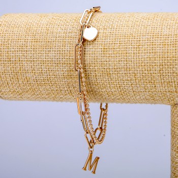 Bracelet Xuping 18K Gold Plating, thickness 5 mm, length 17–21 cm