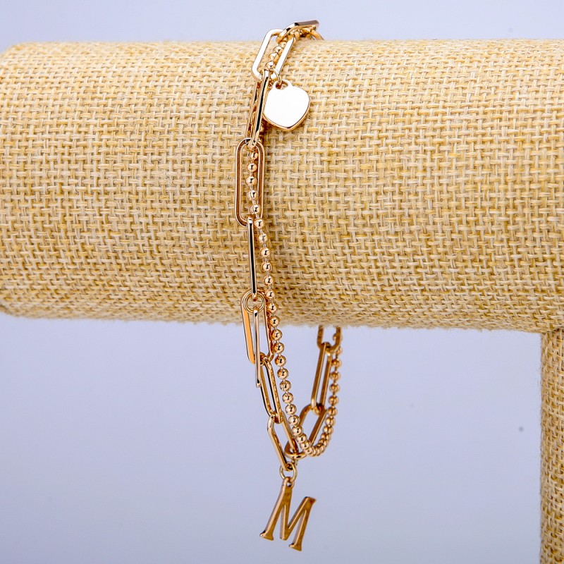 Bracelet Xuping 18K Gold Plating, thickness 5 mm, length 17–21 cm