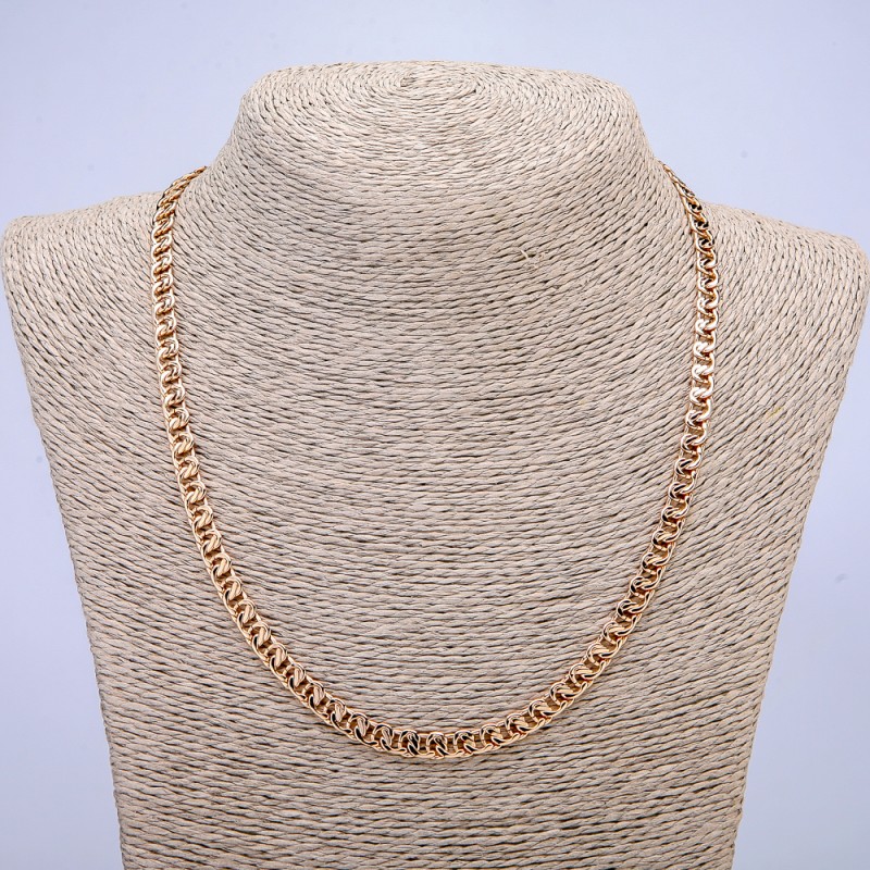 Xuping Chain with 18K Gold Plating, 6mm Thick, 50cm Long