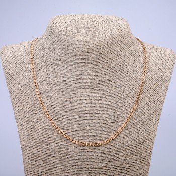 Xuping 18K Gold-Plated Chain, 3.5 mm Thick, 50 cm Long