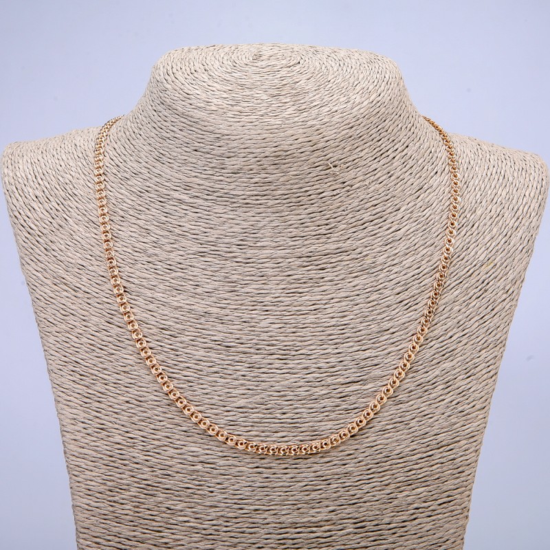 Xuping 18K Gold-Plated Chain, 3.5 mm Thick, 50 cm Long
