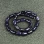 Beads on a thread Aventurine Blue Sand Cairo Night (pressed) Barrel, diameter 10×14mm + -, length 39cm +