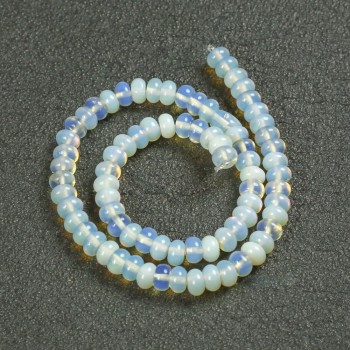 Moonstone beads on a thread (synthetic). Smooth rondelle, diameter 8×5 mm + -, length 40 cm +
