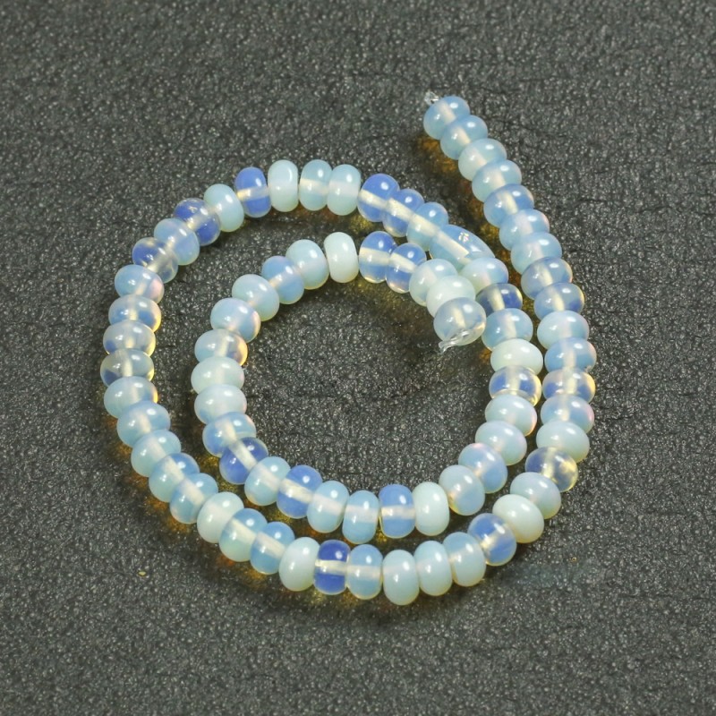 Moonstone beads on a thread (synthetic). Smooth rondelle, diameter 8×5 mm + -, length 40 cm +