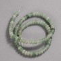 Beads on a string of natural jade smooth rondelle, diameter 6x4mm, length 39cm