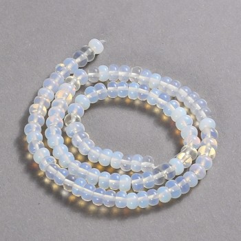 Moonstone Beads on Thread (synthetic) Smooth Rondelle, diameter 6×4 mm + -, length 39 cm +
