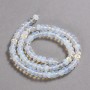 Moonstone Beads on Thread (synthetic) Smooth Rondelle, diameter 6×4 mm + -, length 39 cm +