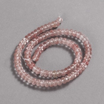 Chalcedony Beads on Thread, 6x4 mm diameter, 39 cm length + -