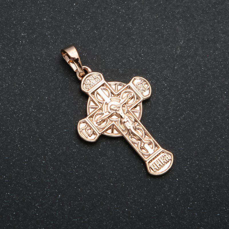 Pendant Xuping Gold Plating 18K Cross, diameter 33×18 mm +