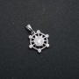 Pendant Xuping rhodium-plated with white rhinestones, diameter 19x14 mm +