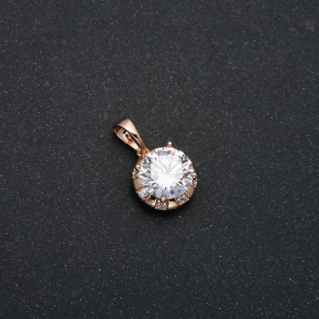 Pendant Xuping 18K Gold Plating with White Crystal and White Rhinestones, diameter 18x12 mm +