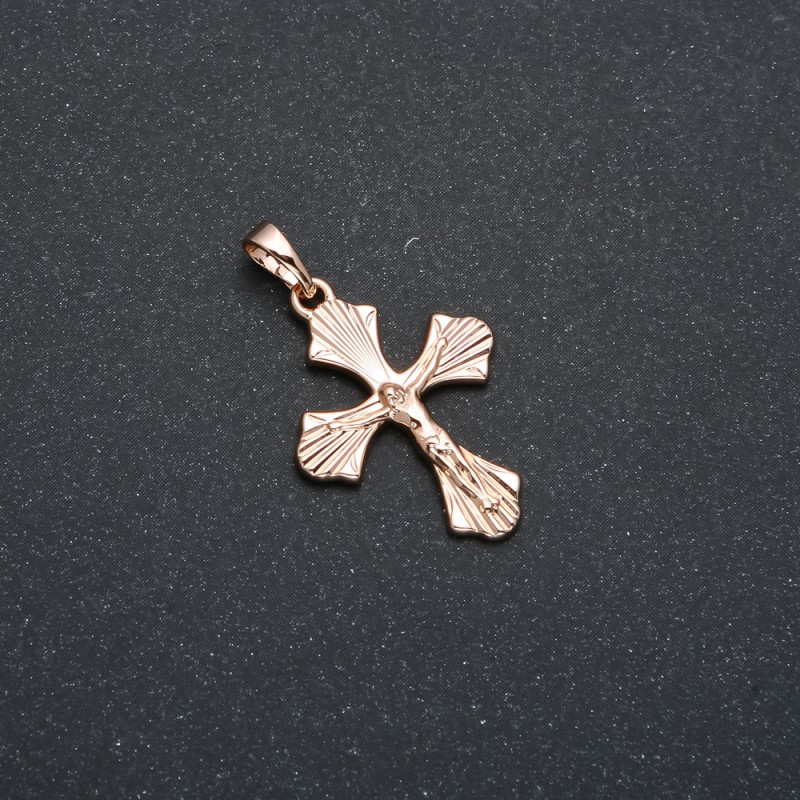 Xuping Pendant, 18K Gold Plating Cross, 29x18mm +