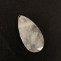 Faceted Drop Pendant from Natural Stone Mountain Crystal, diameter 54x25 mm+
