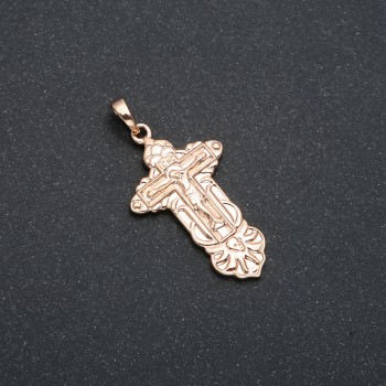 Xuping 18K Gold-Plated Cross Pendant, 35×18 mm