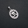 Xuping Rhodium-Plated Pendant with White Crystals, diameter 24x15 mm +