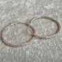 Xuping Rhodium-Plated Hoop Earrings, thickness 1.6 mm, diameter 40 mm