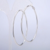 Xuping Rhodium-Plated Hoop Earrings, Thickness 2.1 mm, Diameter 51 mm