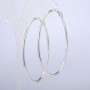 Xuping Rhodium-Plated Hoop Earrings, Thickness 2.1 mm, Diameter 51 mm
