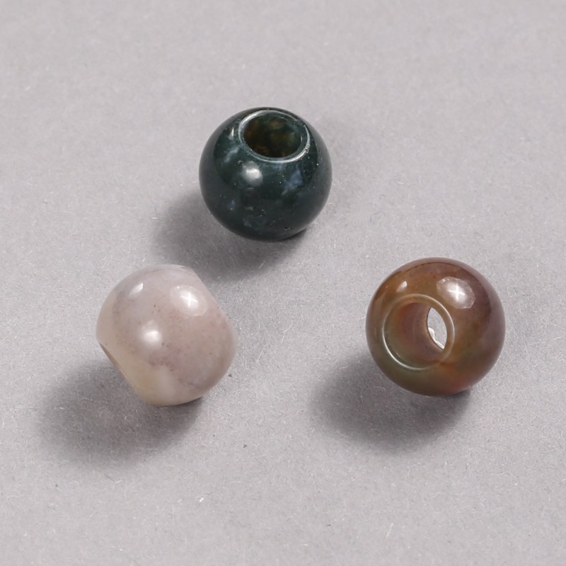 Pandora Bead - Multicolored Jasper Natural Stone 12x10mm, hole diameter 5mm +