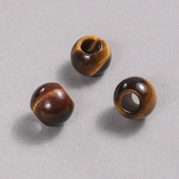 Pandora Bead made from natural Tiger's Eye stone 12x10 mm, hole diameter 5 mm +