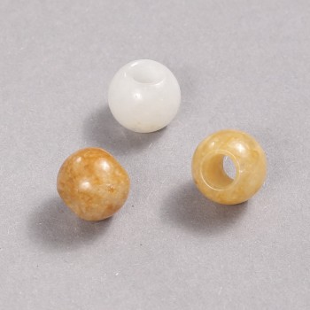 Pandora bead made from natural yellow agate 12x10mm, hole diameter 5mm +