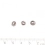 Bead findings 'Heart Pattern' 6x6 mm, hole diameter 1 mm, metal color Silver; pack 20 g +/- 45 pcs