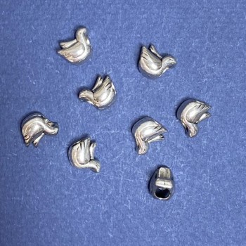 Discount! Pandora Bead Findings Blue 8x10mm, hole diameter 5mm, packaging 20g, ±14pcs