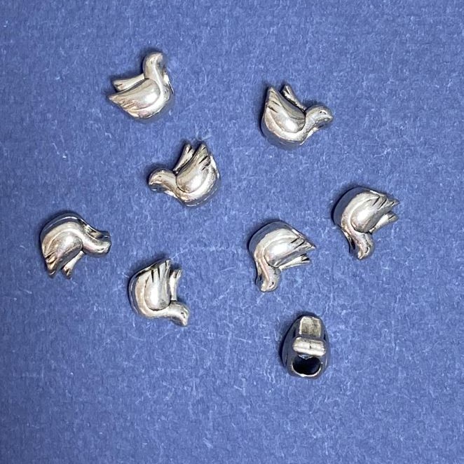 Discount! Pandora Bead Findings Blue 8x10mm, hole diameter 5mm, packaging 20g, ±14pcs