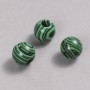 Pandora bead with malachite 14x12mm