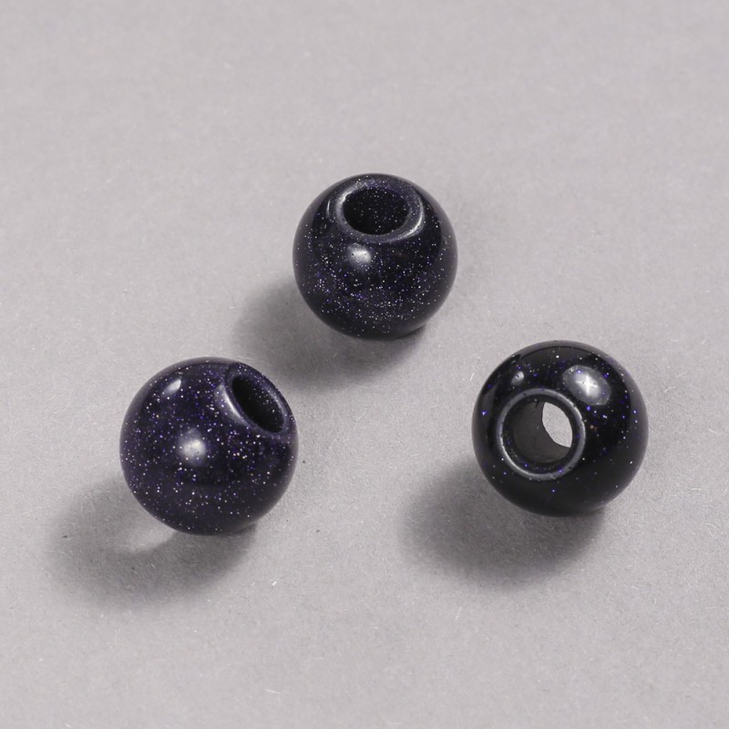 Pandora Aventurine Bead Blue Sand Cairo Night 16x14mm + -, hole diameter 5.5mm +