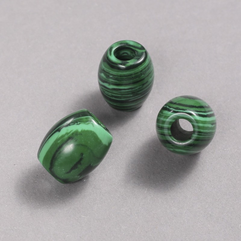 Pandora Bead Malachite 16.5 x 15.5 mm - hole diameter 5.5 mm