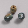 Pandora Bead, natural green jasper, 16.5 x 15.5 mm, hole diameter 5.5 mm